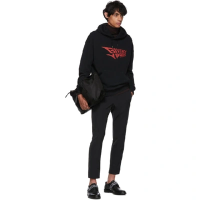 Shop Givenchy Black Mad Trip Tour Hoodie In 001 Black