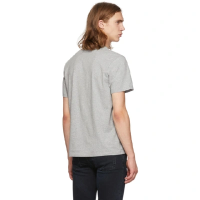 MAISON KITSUNE 灰色 TRICOLOR FOX 口袋 T 恤