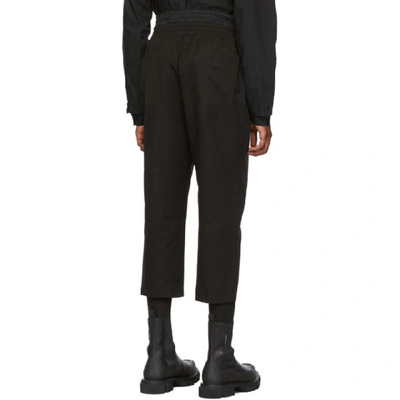 Shop D.gnak By Kang.d Black High-rise Loose Trousers In Bk Black