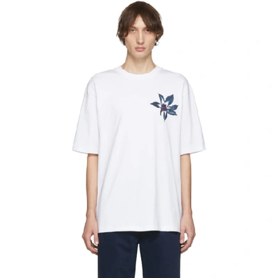 Shop Acne Studios White Flower Erian T-shirt