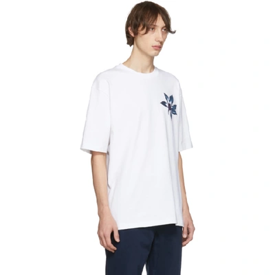 Shop Acne Studios White Flower Erian T-shirt