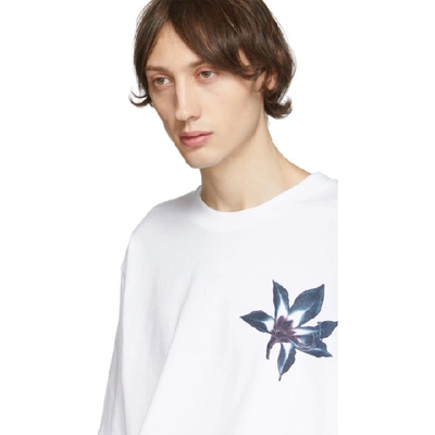 Shop Acne Studios White Flower Erian T-shirt