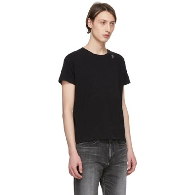 Shop Saint Laurent Black Robot T-shirt