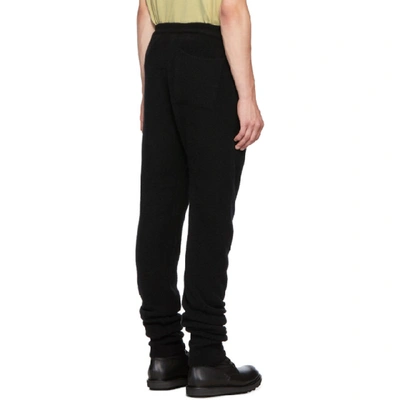 Shop Isabel Benenato Black Merino Wool And Yak 3-pocket Lounge Pants In Black 01