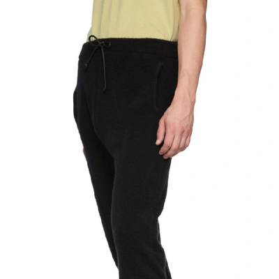 Shop Isabel Benenato Black Merino Wool And Yak 3-pocket Lounge Pants In Black 01