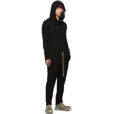 Shop Rick Owens Black Drawstring Long Astaire Trousers In 09 Black