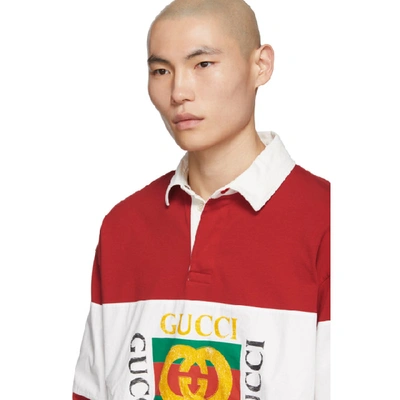 Shop Gucci Red Vintage Rugby Polo