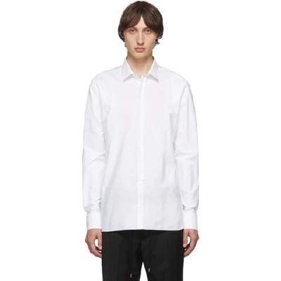 Shop Lanvin White Ruffle Shirt In 00 White