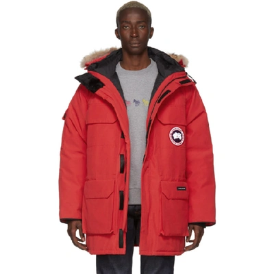 CANADA GOOSE 红色 EXPEDITION 羽绒派克大衣