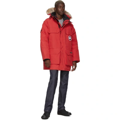 CANADA GOOSE 红色 EXPEDITION 羽绒派克大衣