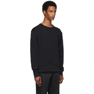 Shop Acne Studios Black Fairview Face Sweatshirt