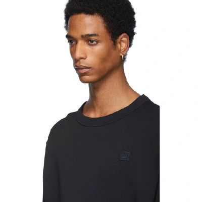 Shop Acne Studios Black Fairview Face Sweatshirt