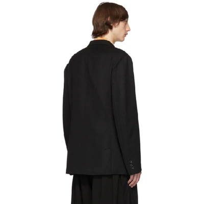 Shop Yohji Yamamoto Black Doubled Short Jacket