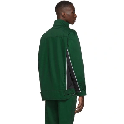 Shop Affix Green And Black Track Jacket In Green/black