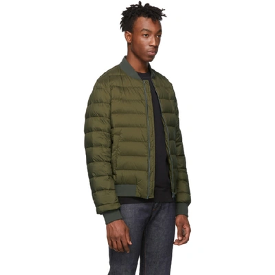 Shop Herno Green Down Laviatore Bomber Jacket In 7730 Army