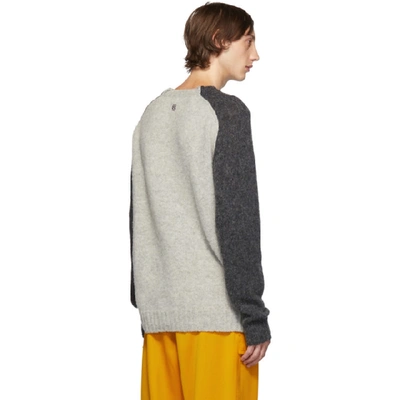 Shop Loewe Grey Wool Melange Sweater In 1120 Grey