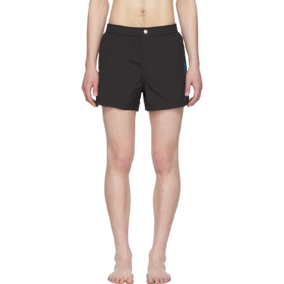 Shop Kenzo Black Logo Swim Shorts In 99 - Black
