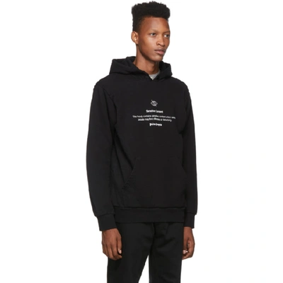 Palm Angels Sensitive Content Print Hoodie In Black | ModeSens