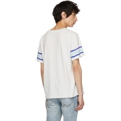 Shop Saint Laurent Off-white 'babylone' T-shirt