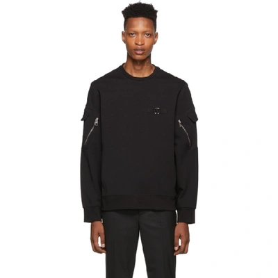 Shop Neil Barrett Black Pierce Detail Sweater In 01 Black