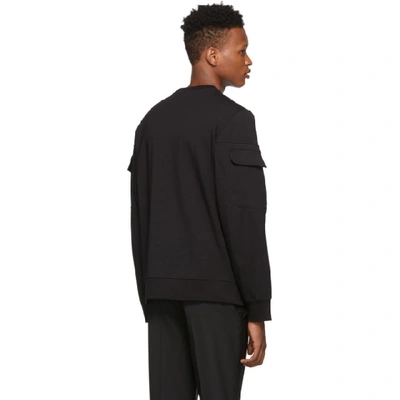 Shop Neil Barrett Black Pierce Detail Sweater In 01 Black