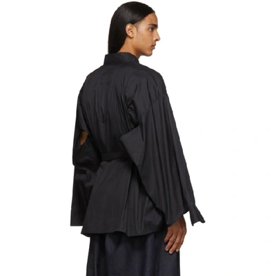 Shop Fumito Ganryu Black Kimono Shirt In 2 Black