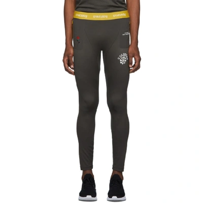 Shop Nike Grey And Yellow Gyakusou Helix Tights In 274 Deep Pe