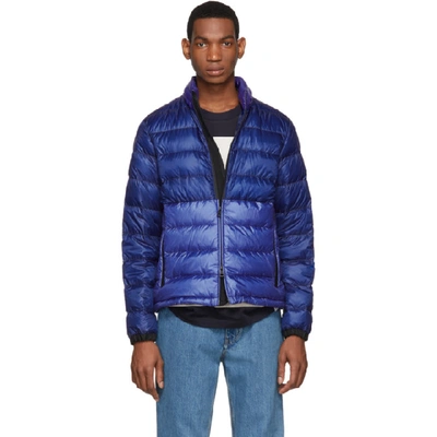 Shop Moncler Ssense Exclusive Blue Down Aimar Jacket In 738.el.blue