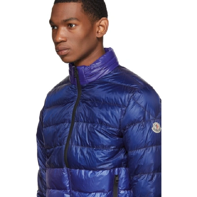 Shop Moncler Ssense Exclusive Blue Down Aimar Jacket In 738.el.blue