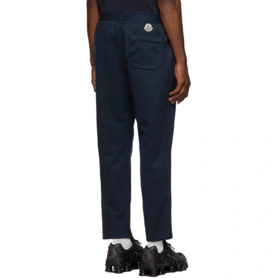 Shop Moncler Navy Sports Trousers In 778 Navy