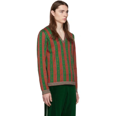 Shop Gucci Red Wool Horsebit Sweater In 6527 Red