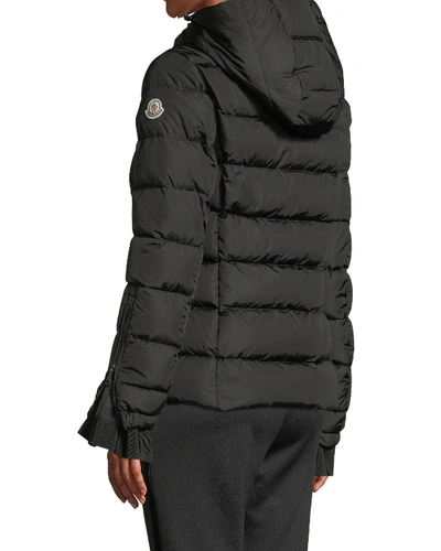 Shop Moncler Betula Hooded Puffer Coat In Black