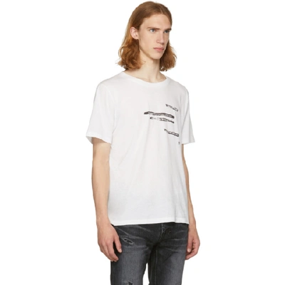 Shop Saint Laurent White 'sorry For What I Said' T-shirt