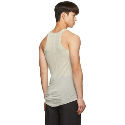 Shop Rick Owens Grey Ribbed Tank Top In 61 - Oyster