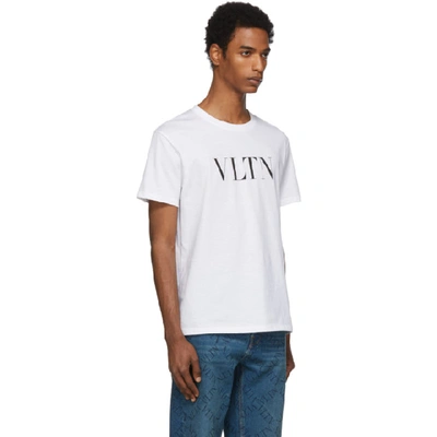 Shop Valentino White Vltn T-shirt In A01 – Bianc