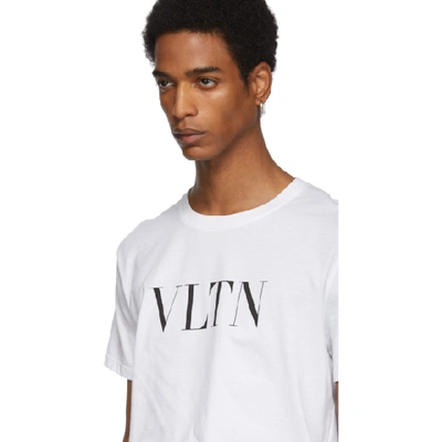 Shop Valentino White Vltn T-shirt In A01 – Bianc