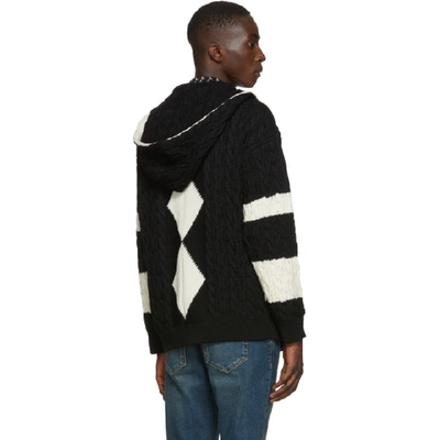 Shop Saint Laurent Black Baja Hooded Sweater In 1095 Blknat