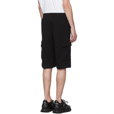 Shop Burberry Black Logo Ailford Shorts