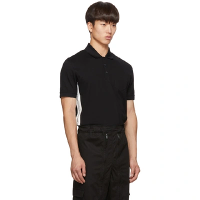 Shop Givenchy Black Slim Fit Logo Polo In 001-black