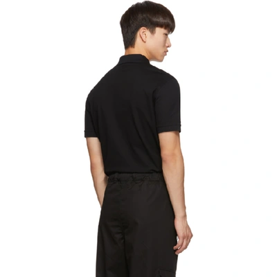 Shop Givenchy Black Slim Fit Logo Polo In 001-black