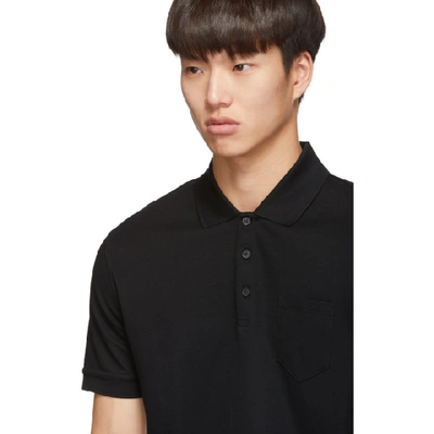 Shop Givenchy Black Slim Fit Logo Polo In 001-black