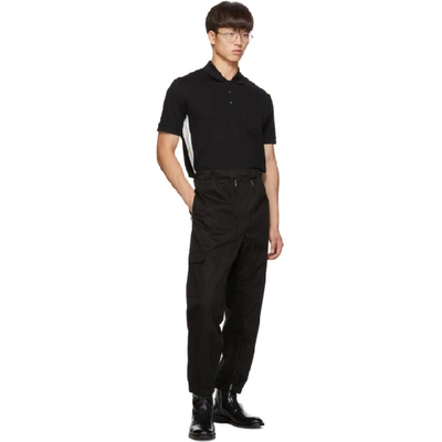 Shop Givenchy Black Slim Fit Logo Polo In 001-black