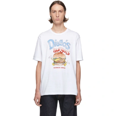 Shop Junya Watanabe White Diegos Burgers T-shirt In 1 Whte