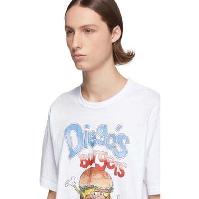 Shop Junya Watanabe White Diegos Burgers T-shirt In 1 Whte