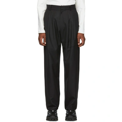 Shop D.gnak By Kang.d Black Wool Wide-leg Trousers