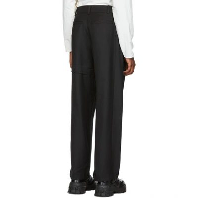 Shop D.gnak By Kang.d Black Wool Wide-leg Trousers