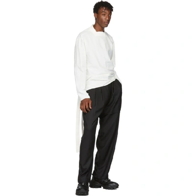 Shop D.gnak By Kang.d Black Wool Wide-leg Trousers