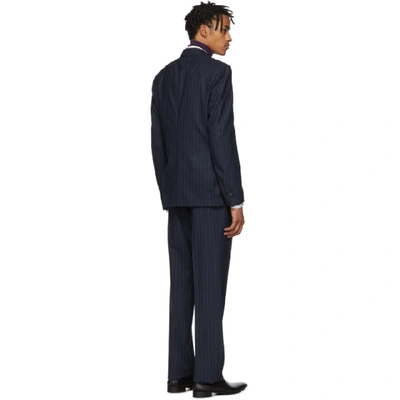 Shop Etro Navy Semitradizione Suit In 200 Blue