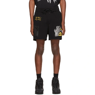 Shop Off-white Black Undercover Edition Mesh Pocket Shorts