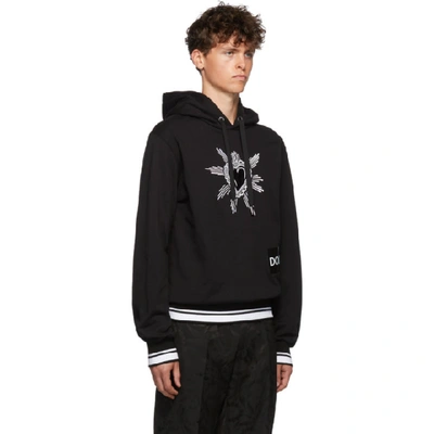 Shop Dolce & Gabbana Dolce And Gabbana Black Heart Hoodie In N0000 Black